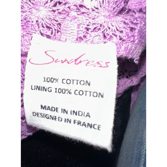 NWT SUNDRESS HELENE LAVENDER LILAC CROCHET SEQUINS CAFTAN KAFTAN f - Picture 6 of 12